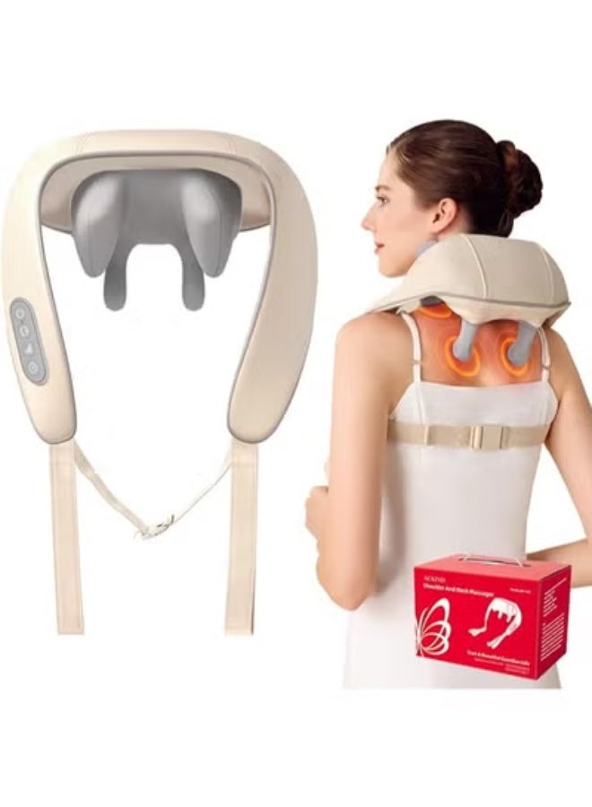Electric Neck and Shoulder Massager with Heat - Shiatsu Deep Kneading Acupressure Massager, Hands-Free Design for Stress and Pain Relief - Image 1